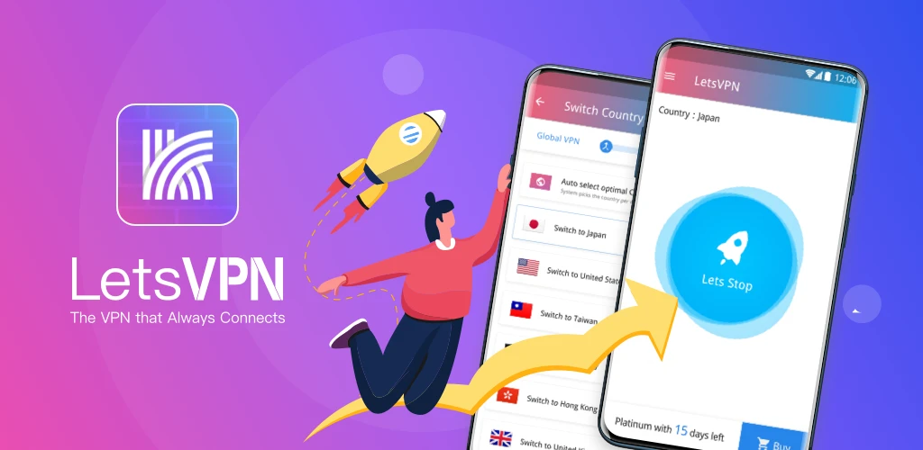 快连 VPN 全球节点分布与高速网络连接示意图